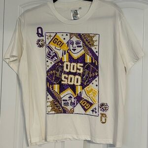 Queen of Sparkles LSU Purple and Gold Card Tshirt